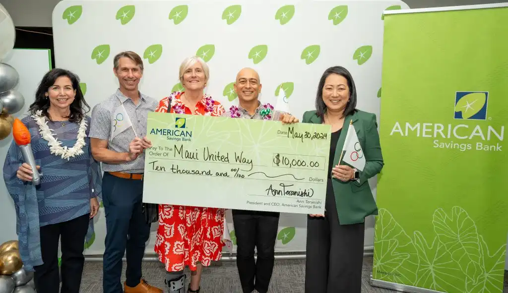 La campaña de donaciones en el lugar de trabajo del American Savings Bank recauda $443,000 para Maui Now