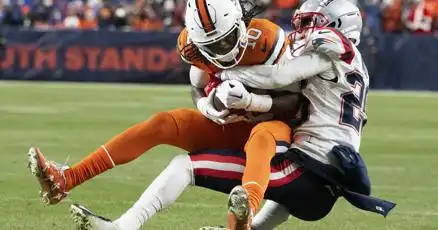Broncos Courtland Sutton lesión: receptor marginado por conmoción cerebral en la derrota ante Patriots