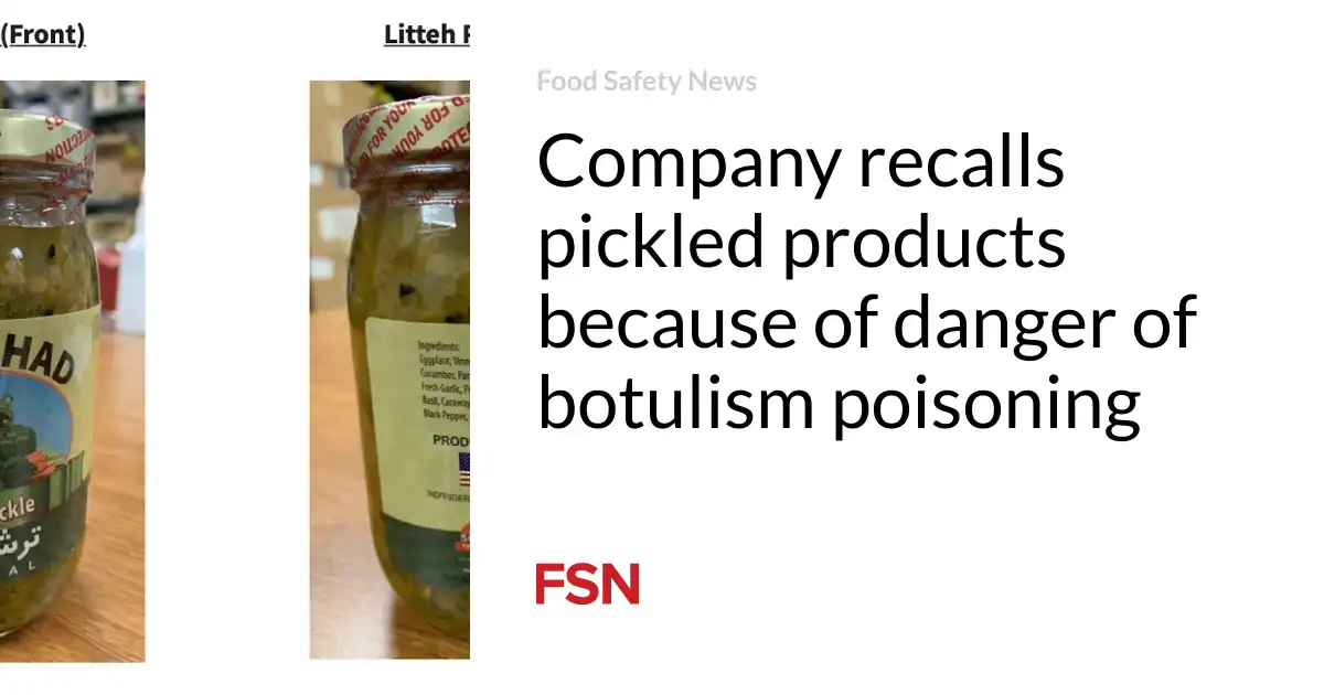 La empresa retira productos en escabeche debido al riesgo de intoxicación por botulismo