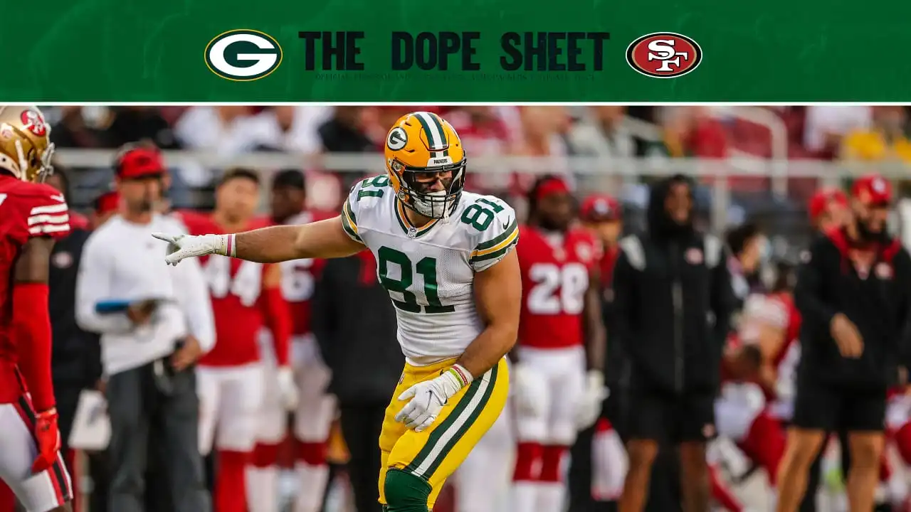 Dope Sheet: Packers vs 49ers - Previa del juego y detalles del viaje
