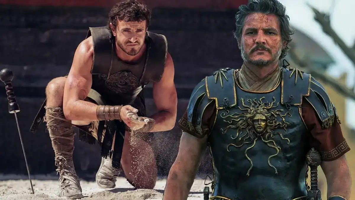 Reacciones de Gladiator 2: Pedro Pascal y Paul Mescal como Sword Daddies vestidos con armadura