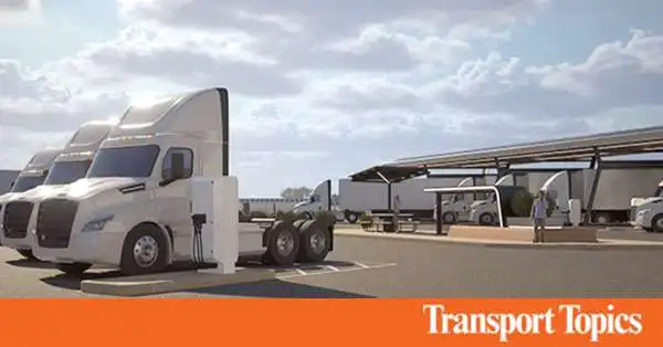 Empuje de carga de camiones eléctricos Greenlane Uber Freight