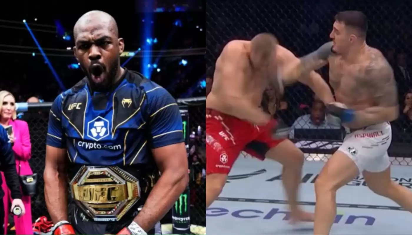 Jon Jones reacciona al nocaut de Tom Aspinall en UFC 295 sobre Sergei Pavlovich