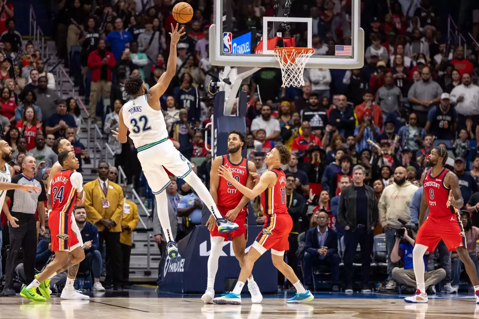 Karl-Anthony Towns anota el gol de la victoria en los últimos minutos Los Timberwolves superan a los Pelicans