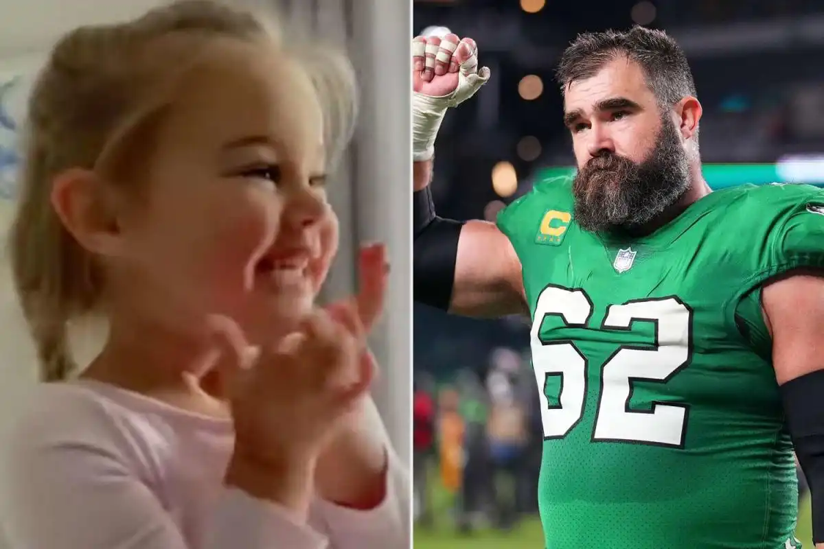 Kylie Kelce revela la adorable forma en que su hija Wyatt ve la camiseta de su padre, Jason Kelce