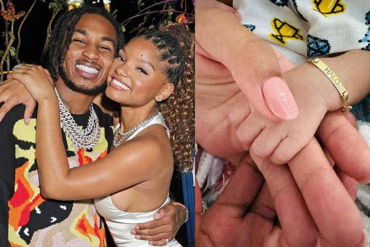 La actriz de La Sirenita, Halle Bailey, da la bienvenida a su primer hijo, Halo, con su novio DDG