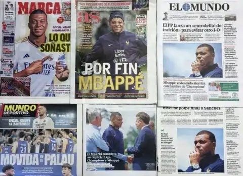 La llegada de Mbappé desata la emoción entre los aficionados y los medios de comunicación del Madrid