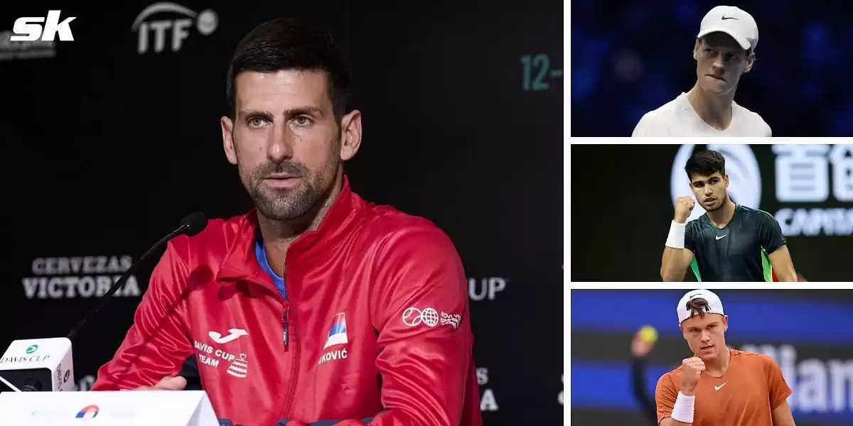 Novak Djokovic comenta que Jannik Sinner, Carlos Alcaraz y Holger Rune están sobremotivados para vencerlo