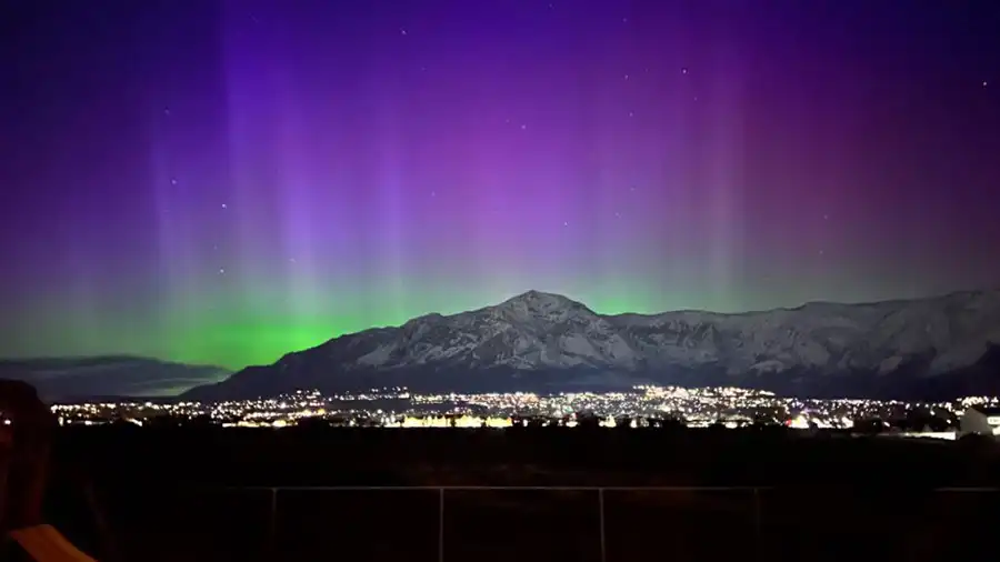 Tormenta geomagnética potencialmente histórica auroras boreales Utah