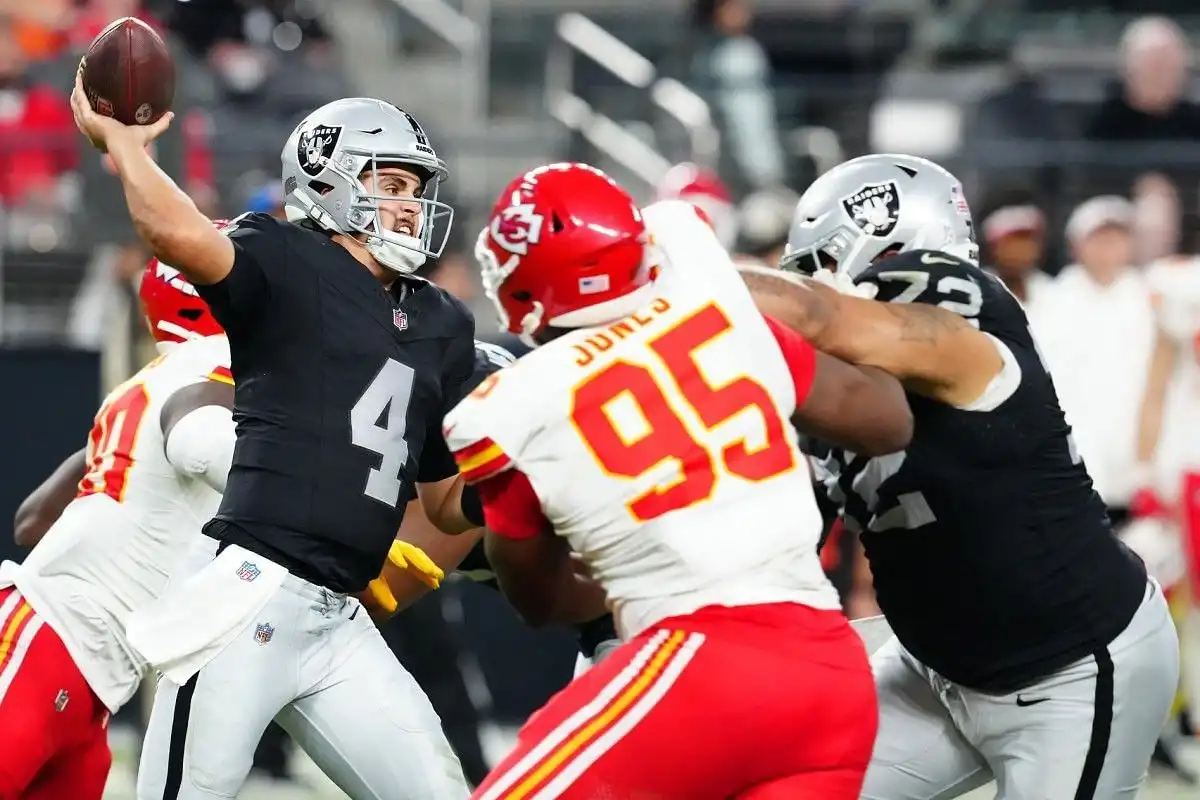 Reporte de lesiones de los Raiders Chiefs: Josh Jacobs, Isiah Pacheco, Michael Mayer