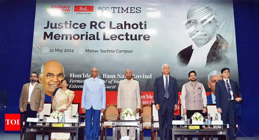 Ram Nath Kovind, presidente de la India, visita la conferencia conmemorativa de Manav Rachna Campus for Justice RC Lahoti