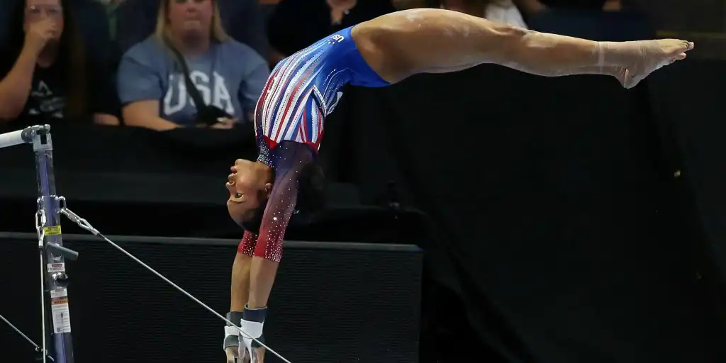 Shilese Jones pruebas de gimnasia de lesiones Juegos Olímpicos de París
