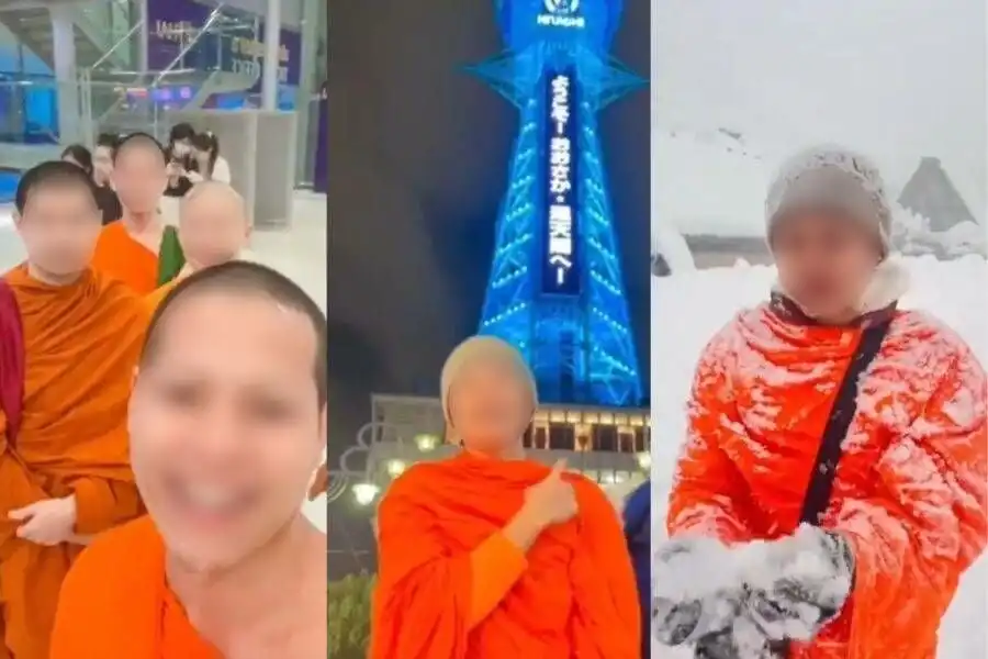 Un monje tailandés se enfrenta a una reacción violenta por disfrutar de un viaje a Japón: un monje budista convertido en influencer
