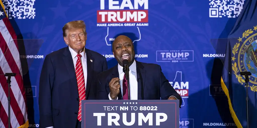 Tim Scott defiende el respaldo de Trump y contraataca a la gobernadora de New Hampshire a favor de Haley