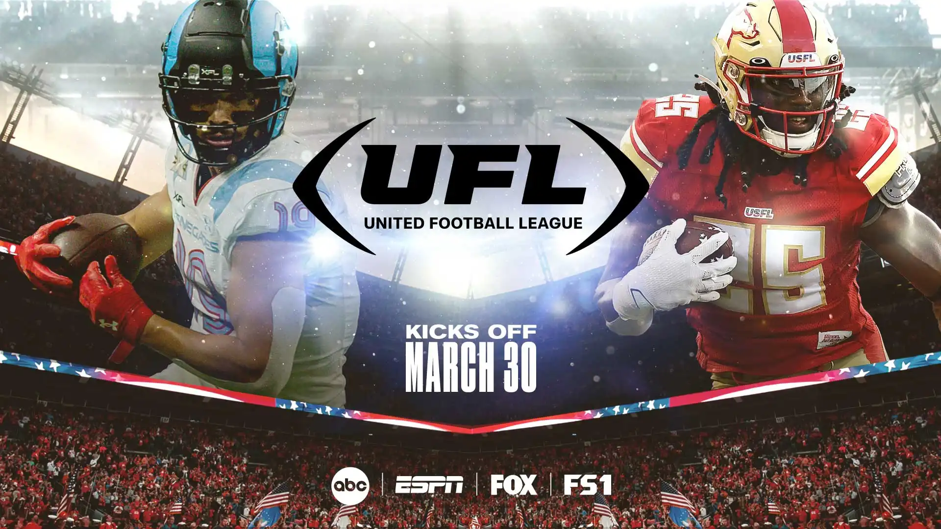 XFL USFL fusionan juegos de UFL transmiten ABC ESPN