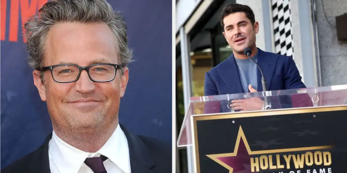 Tributo a Zac Efron Matthew Perry Estrella del Paseo de la Fama de Hollywood